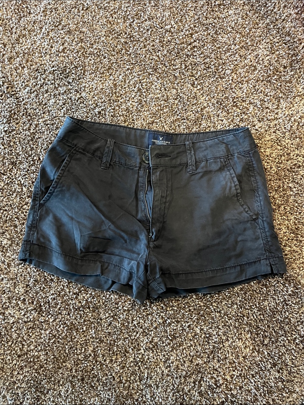 American Eagle Outfitters Washed Black Women's Casual Shorts